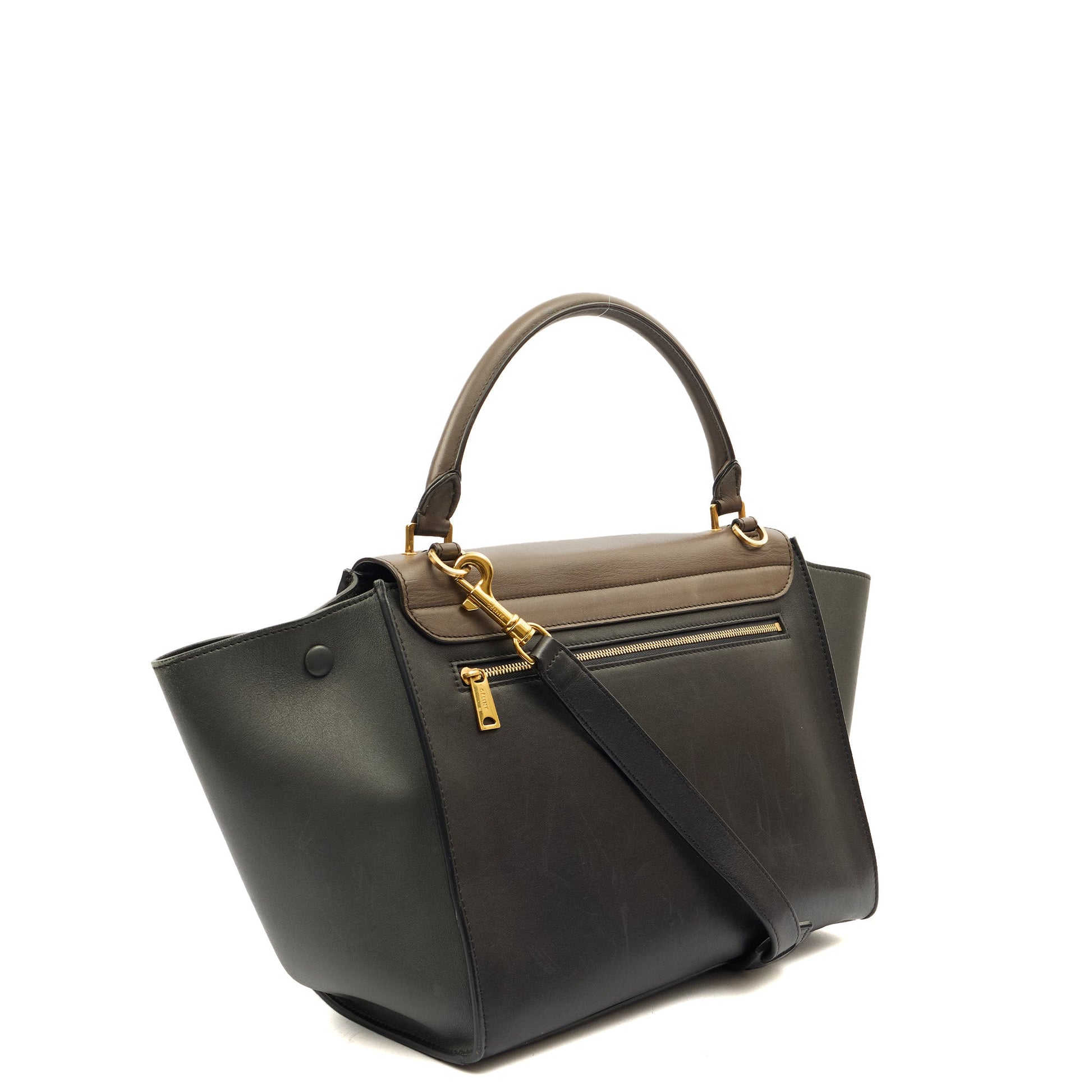 Celine Top Handle Trapeze - Medium in Multi, Leather — Side View