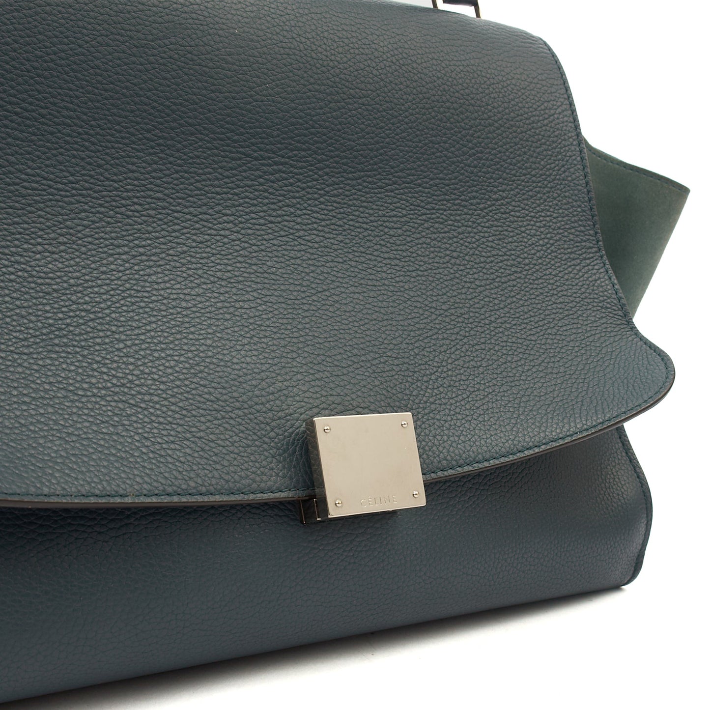 Celine Shoulder Bag Trapeze - Large in Blue, Leather — Lifestyle View