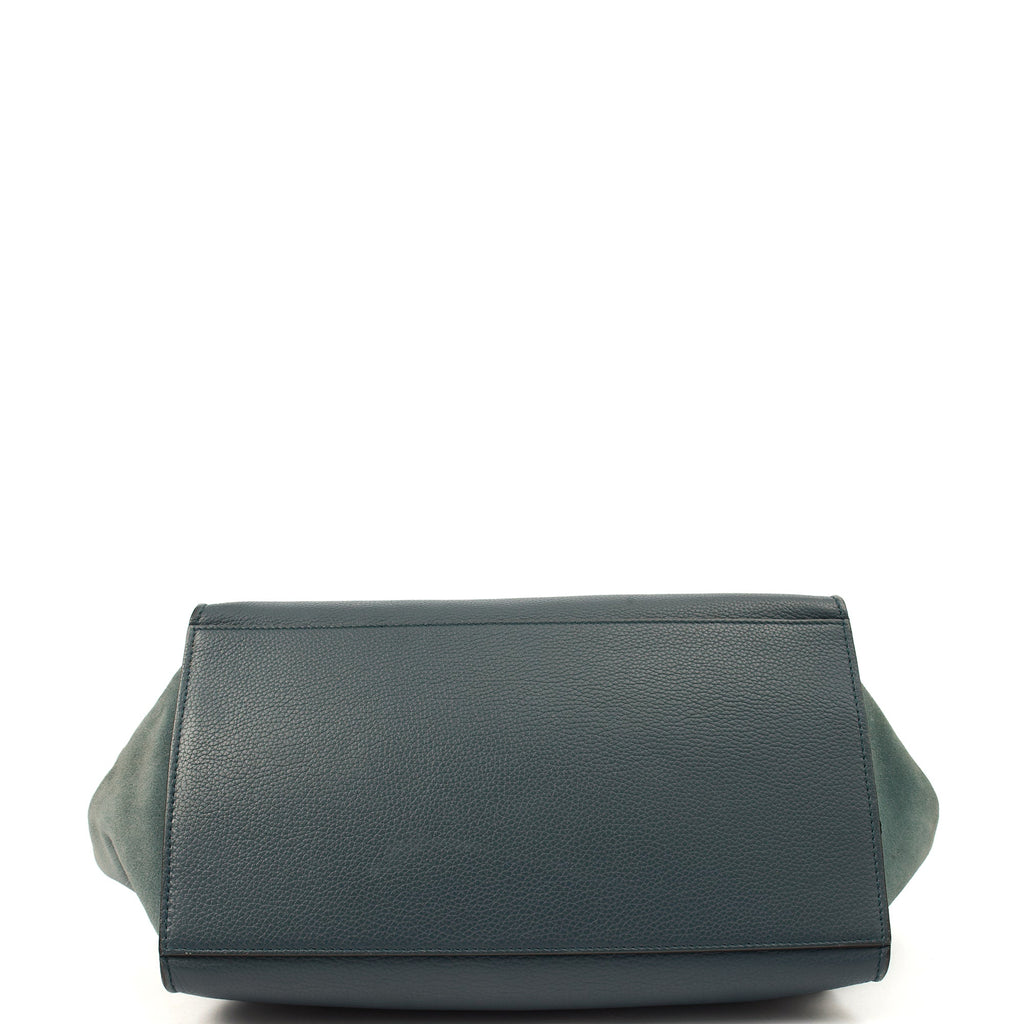Celine Shoulder Bag Trapeze - Large in Blue, Leather — Top View
