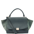 Celine Shoulder Bag Trapeze - Large in Blue, Leather — Front View