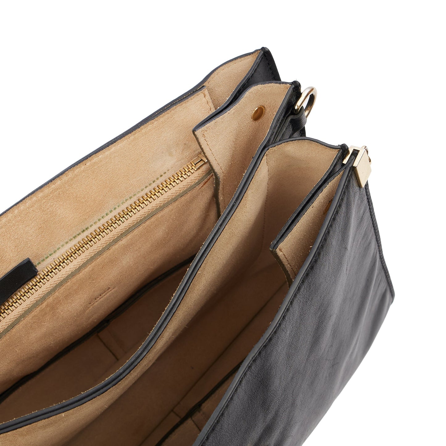 Chloe Satchel Faye - Medium in Black, Leather — Detail View
