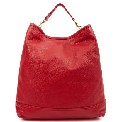 Mulberry Tote Effie Hobo in Red, Calfskin Leather — Top View