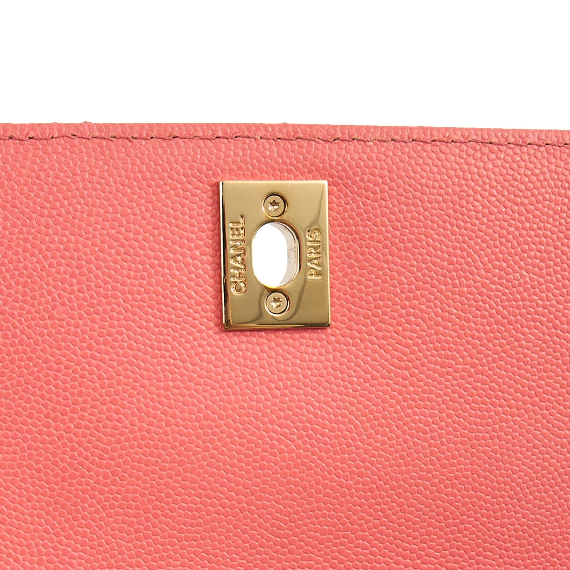 Chanel Top Handle Coco Top Handle in Pink, Caviar Leather — Alternate View 10