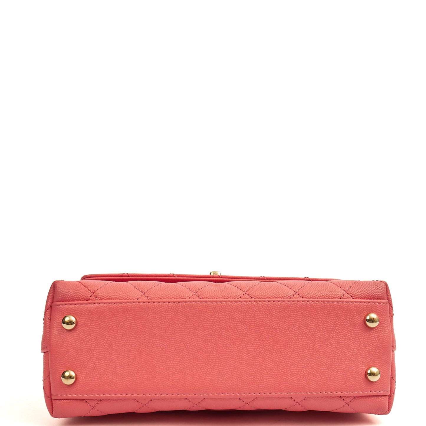 Chanel Top Handle Coco Top Handle in Pink, Caviar Leather — Detail View