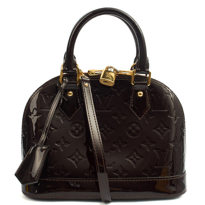 Louis Vuitton Top Handle Alma BB in Amarante, Vernis — Alternate View 13