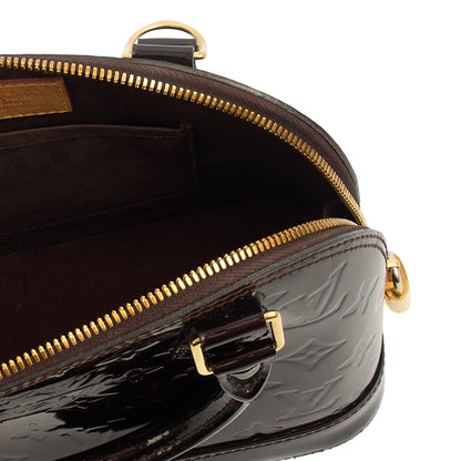 Louis Vuitton Top Handle Alma BB in Amarante, Vernis — Alternate View 17