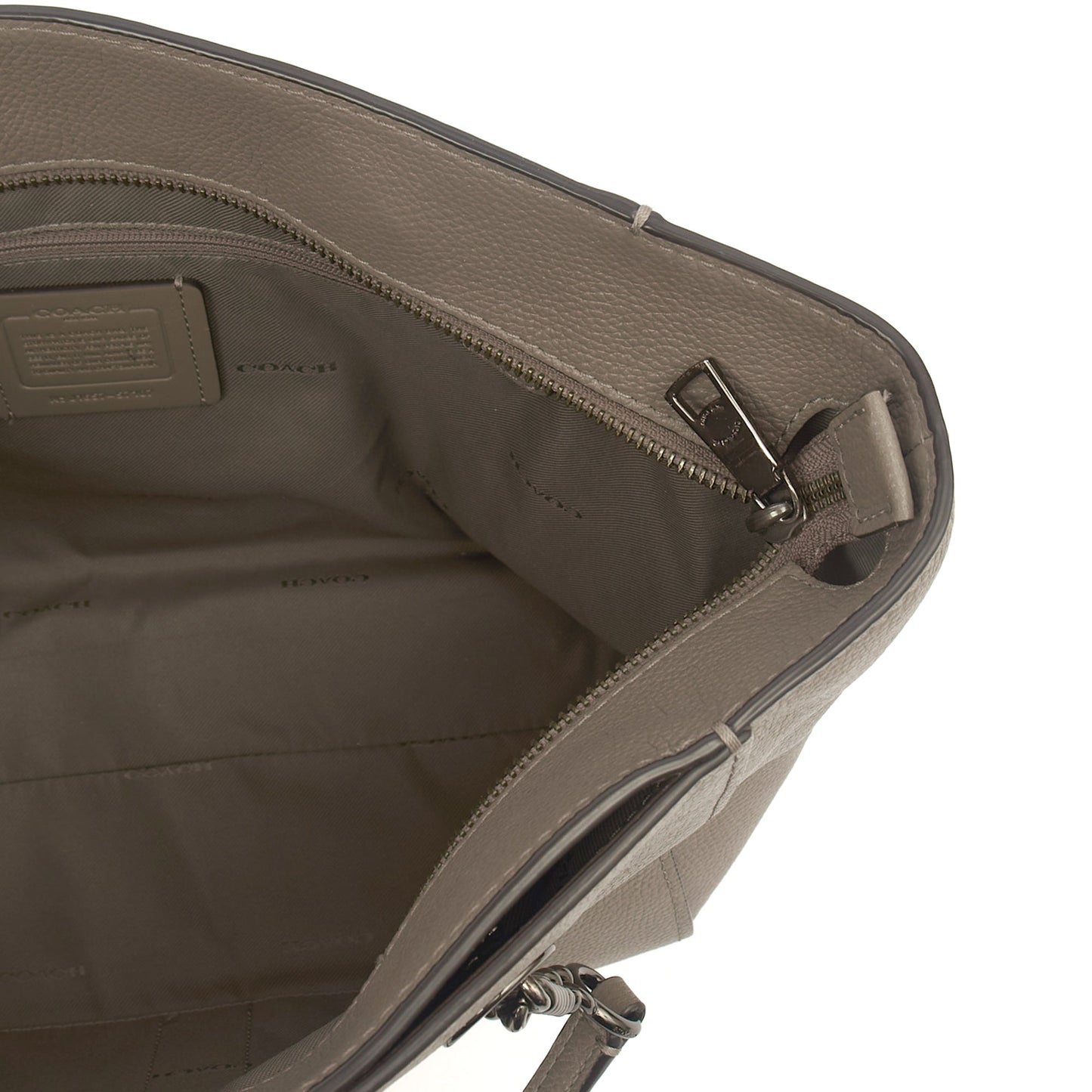 Coach Tote Turnlock Tote in Grey, Leather — Alternate View 7