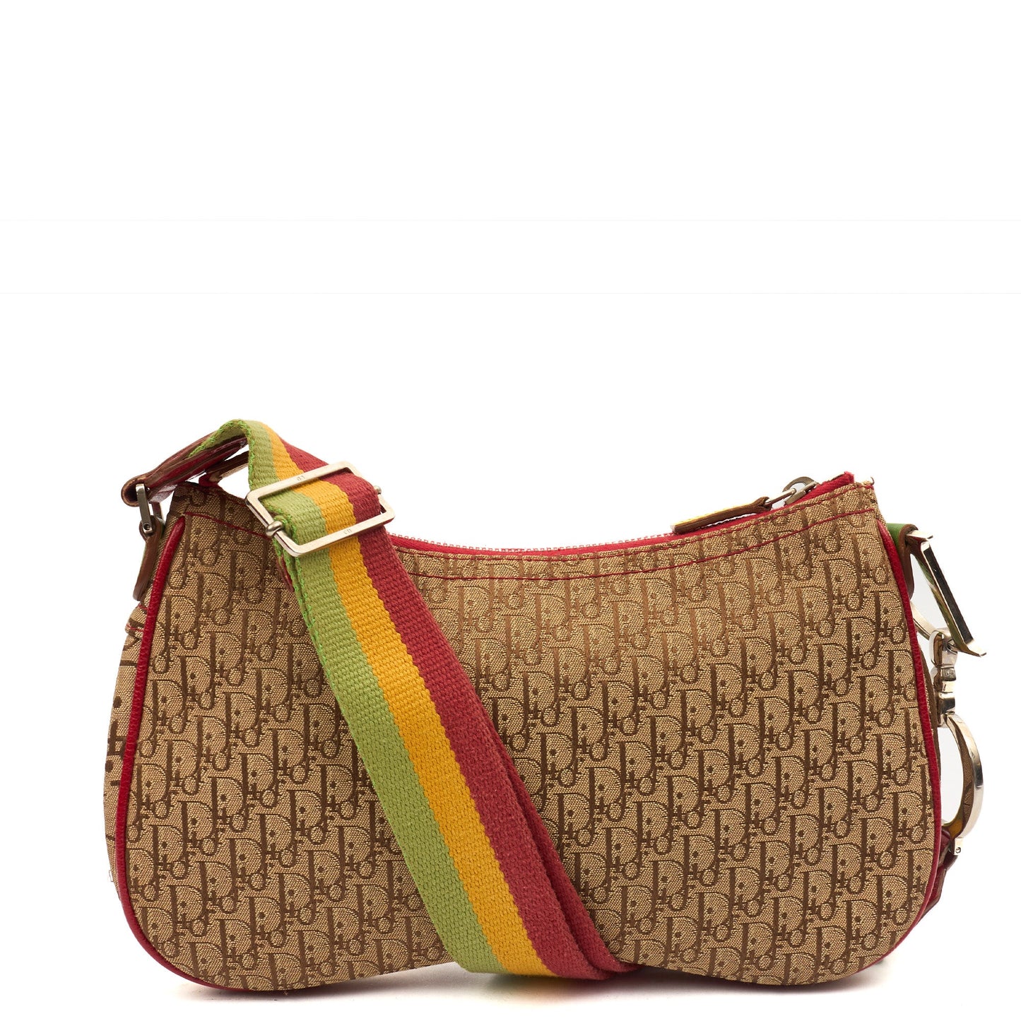 Christian Dior Cross Body Vintage Saddle in Brown, Canvas — Top View