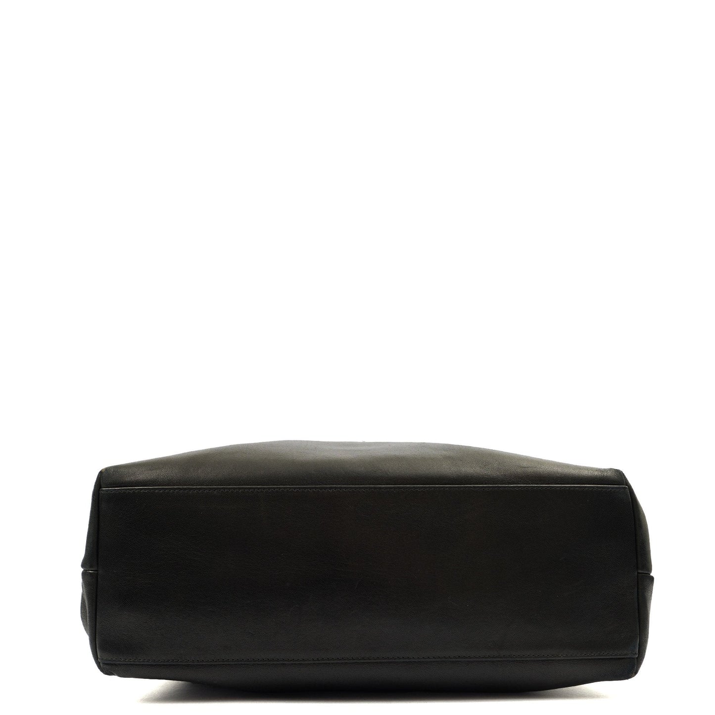 Chanel Tote Vintage Tote in Black, Lambskin Leather — Top View