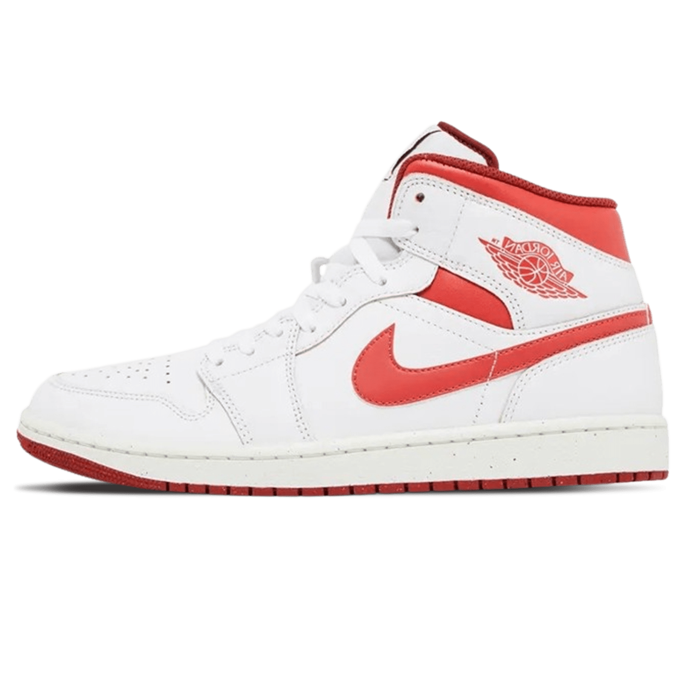 Air Jordan 1 Mid SE 'White Dune Red' — UK 3 | EU 35.5 | US 3.5 — Front View