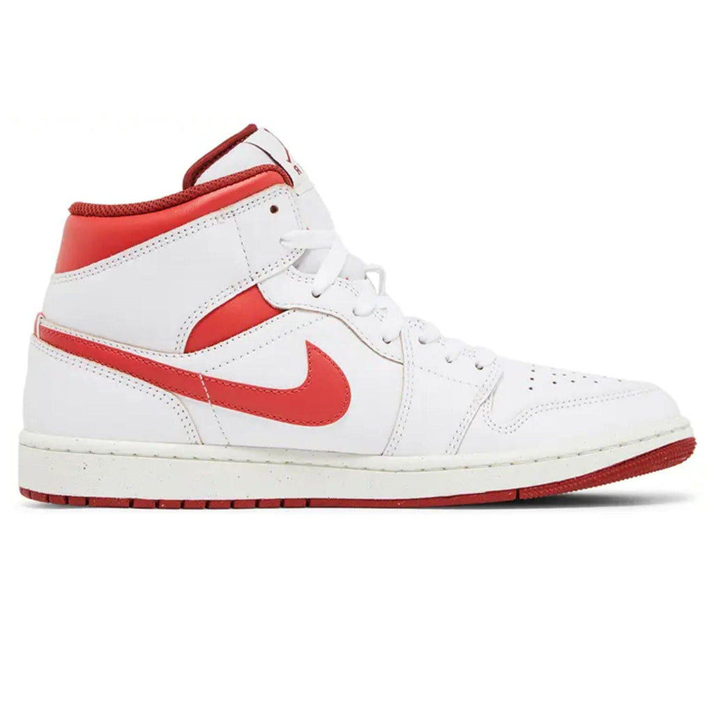 Air Jordan 1 Mid SE 'White Dune Red' — UK 3 | EU 35.5 | US 3.5 — Side View