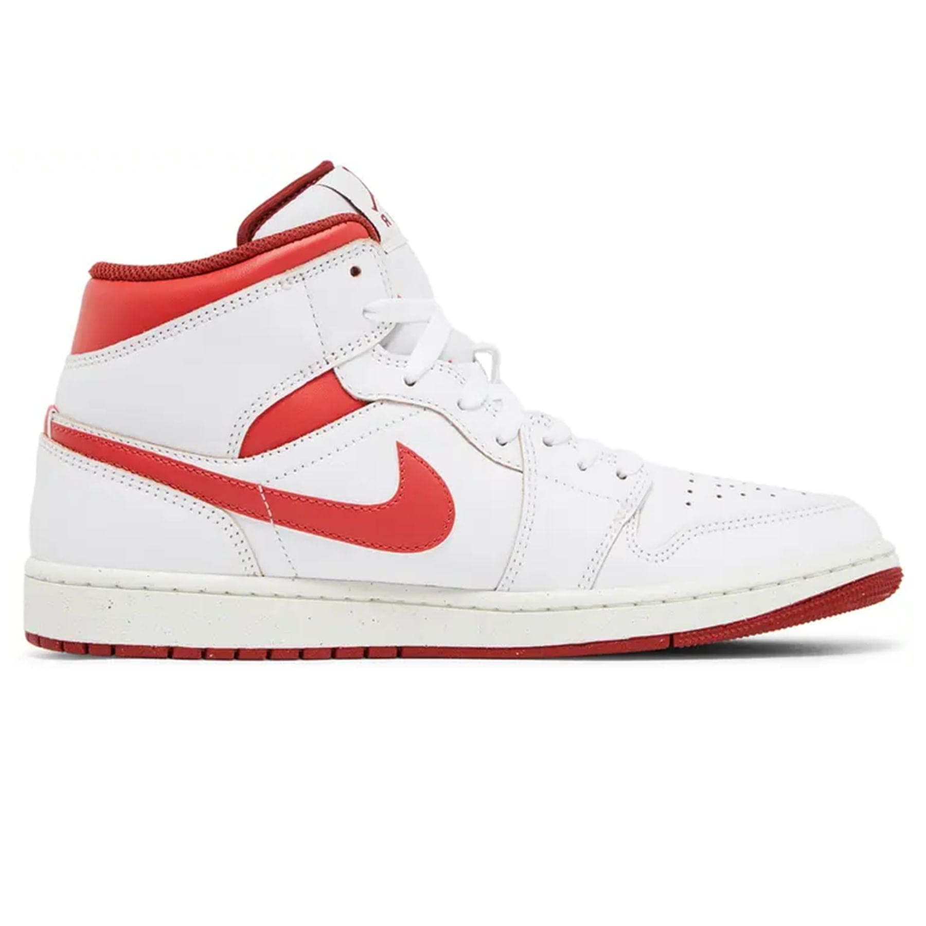 Air Jordan 1 Mid SE 'White Dune Red' — UK 3 | EU 35.5 | US 3.5 — Side View
