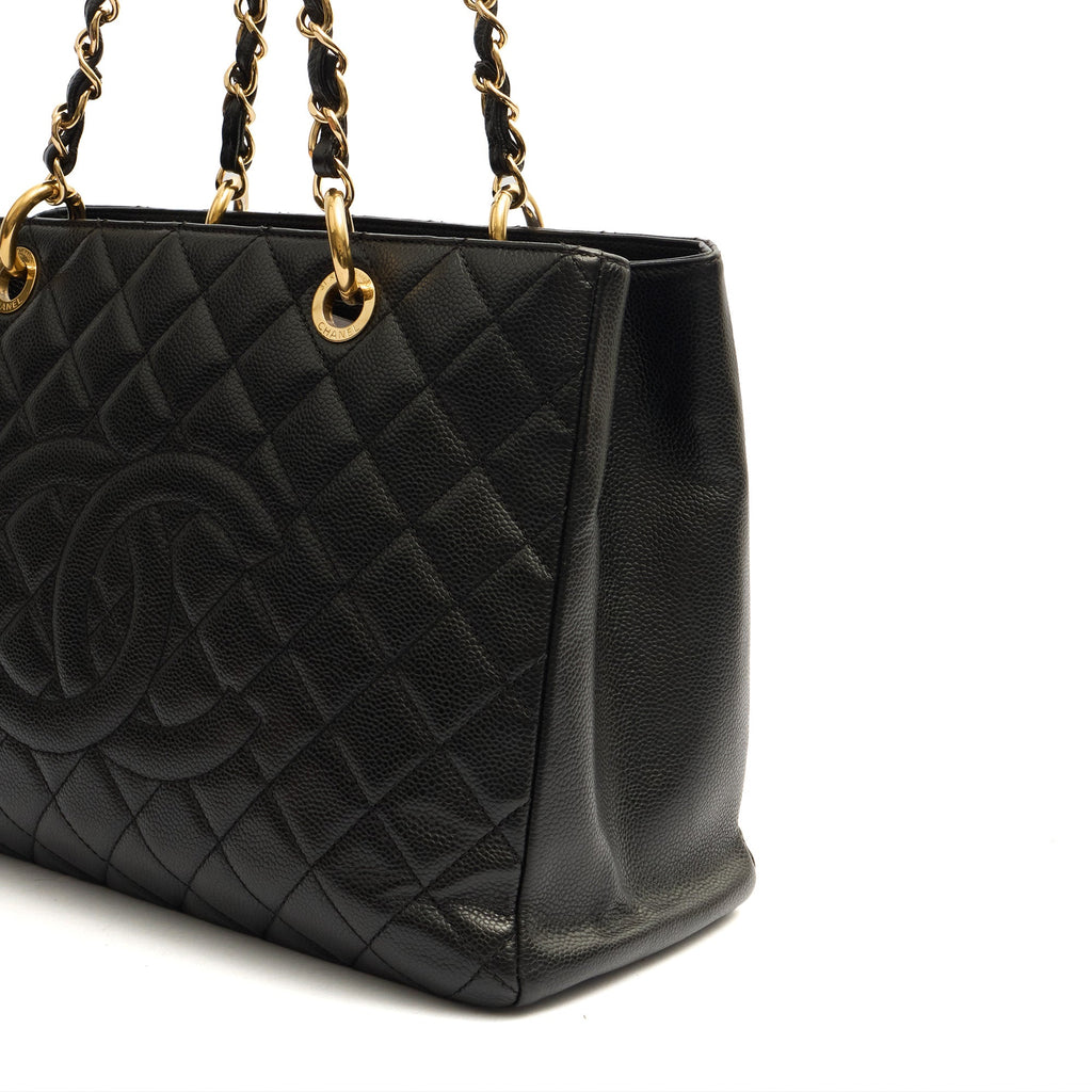 Chanel Tote Grand Shopping Tote in Black, Leather — Alternate View 14