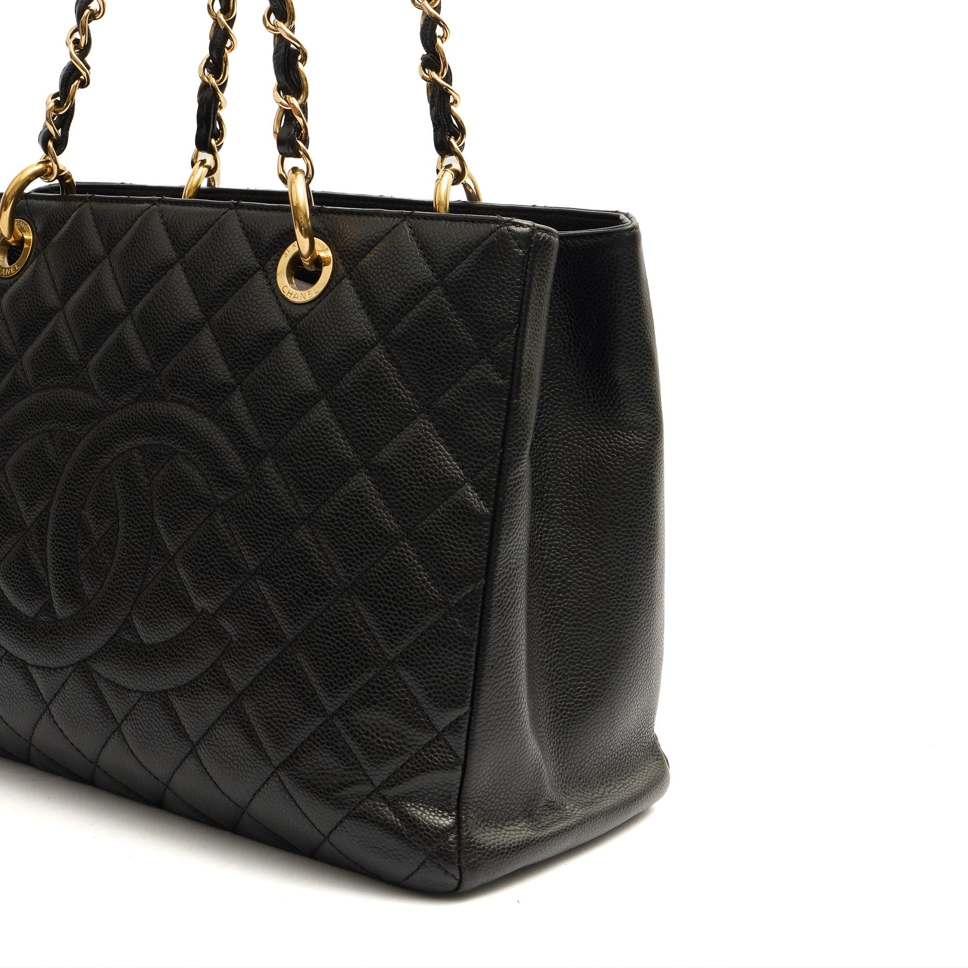 Chanel Tote Grand Shopping Tote in Black, Leather — Alternate View 14