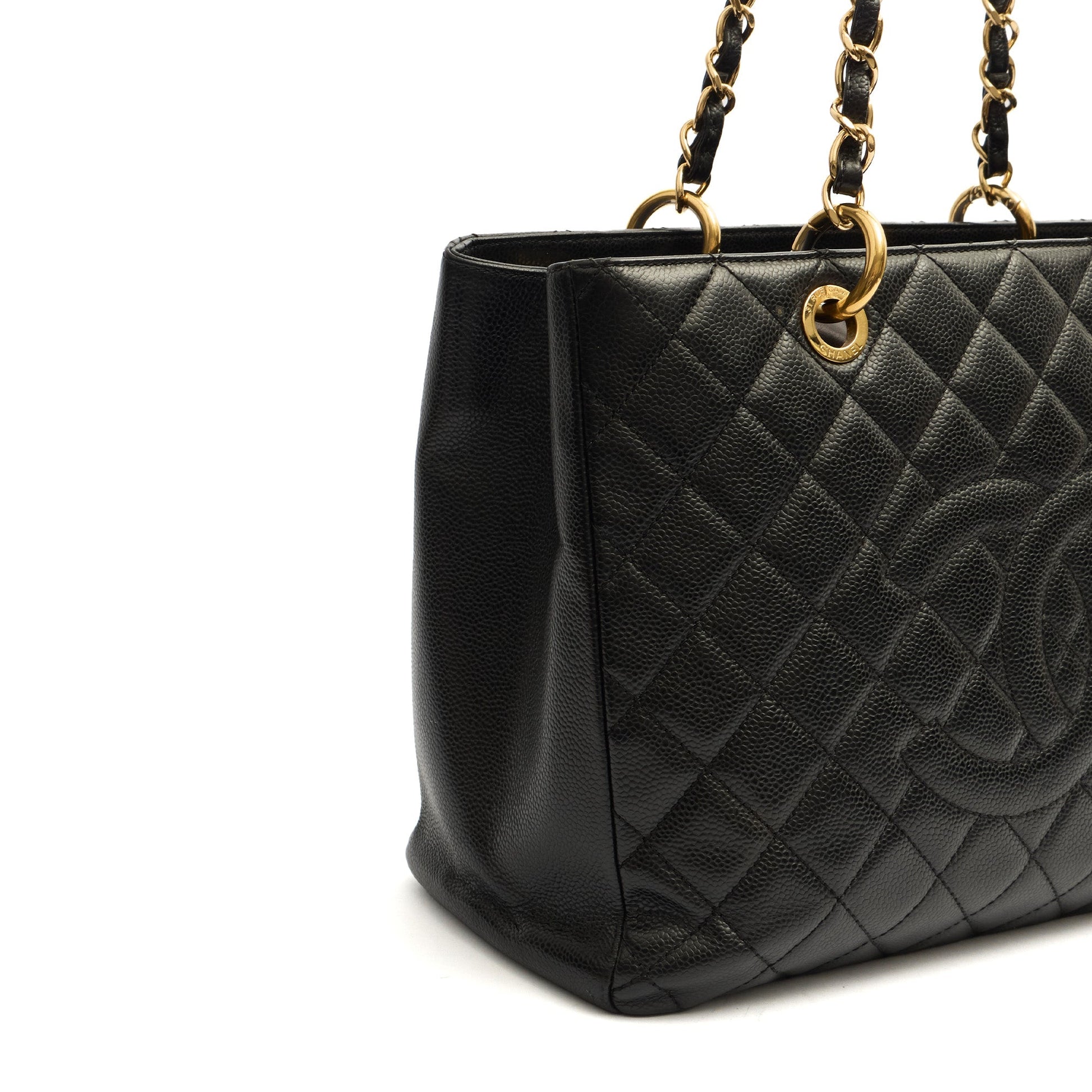 Chanel Tote Grand Shopping Tote in Black, Leather — Alternate View 16