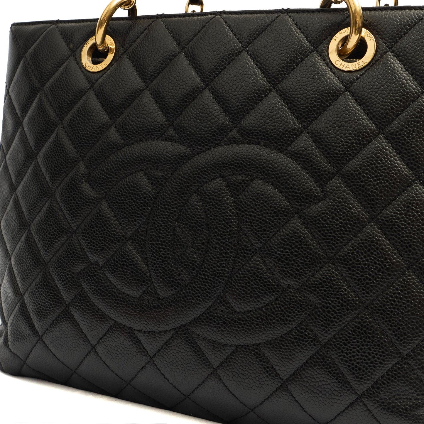 Chanel Tote Grand Shopping Tote in Black, Leather — Alternate View 8