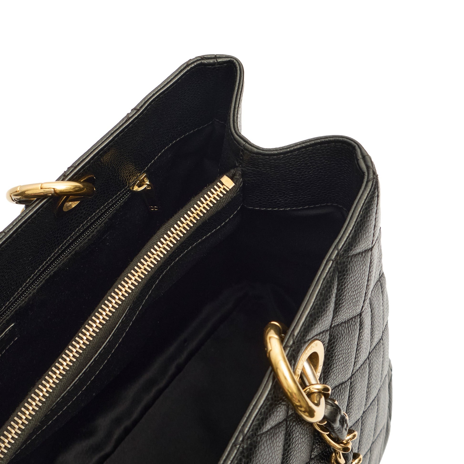 Chanel Tote Grand Shopping Tote in Black, Leather — Alternate View 9