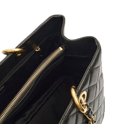 Chanel Tote Grand Shopping Tote in Black, Leather — Alternate View 9