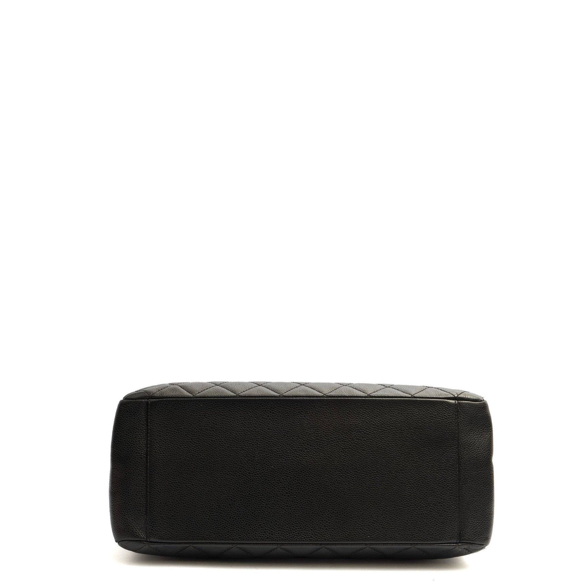 Chanel Tote Grand Shopping Tote in Black, Leather — Top View