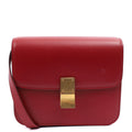 Celine Cross Body Box Bag - Medium in Red, Leather — Front View