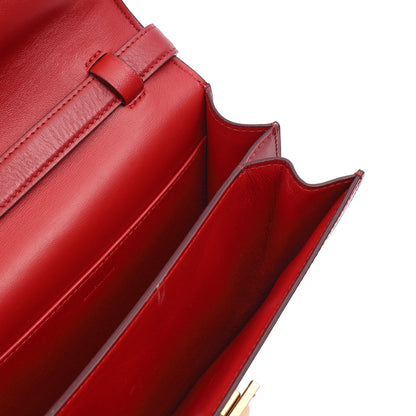 Celine Cross Body Box Bag - Medium in Red, Leather — Detail View