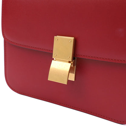 Celine Cross Body Box Bag - Medium in Red, Leather — Lifestyle View
