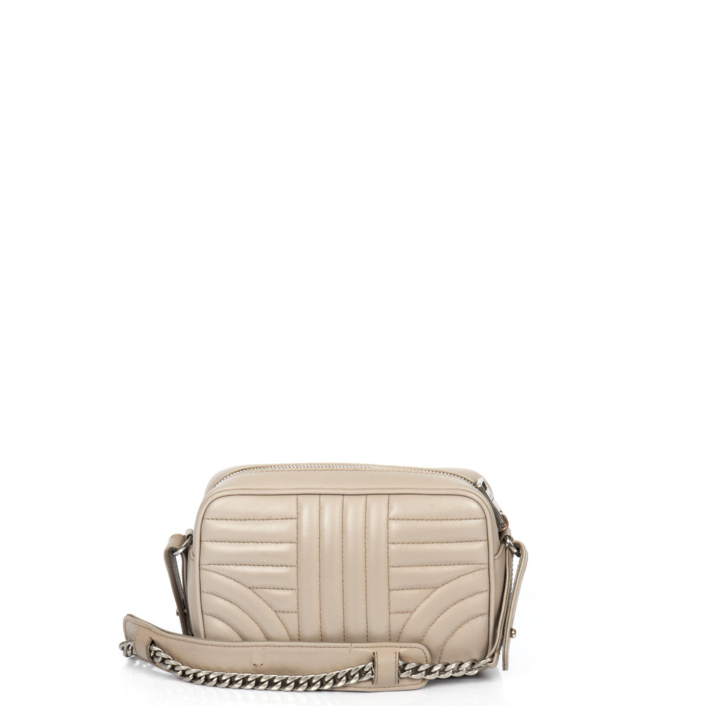 Prada Diagramme Wallet on Chain in Neutral, Leather — Detail View