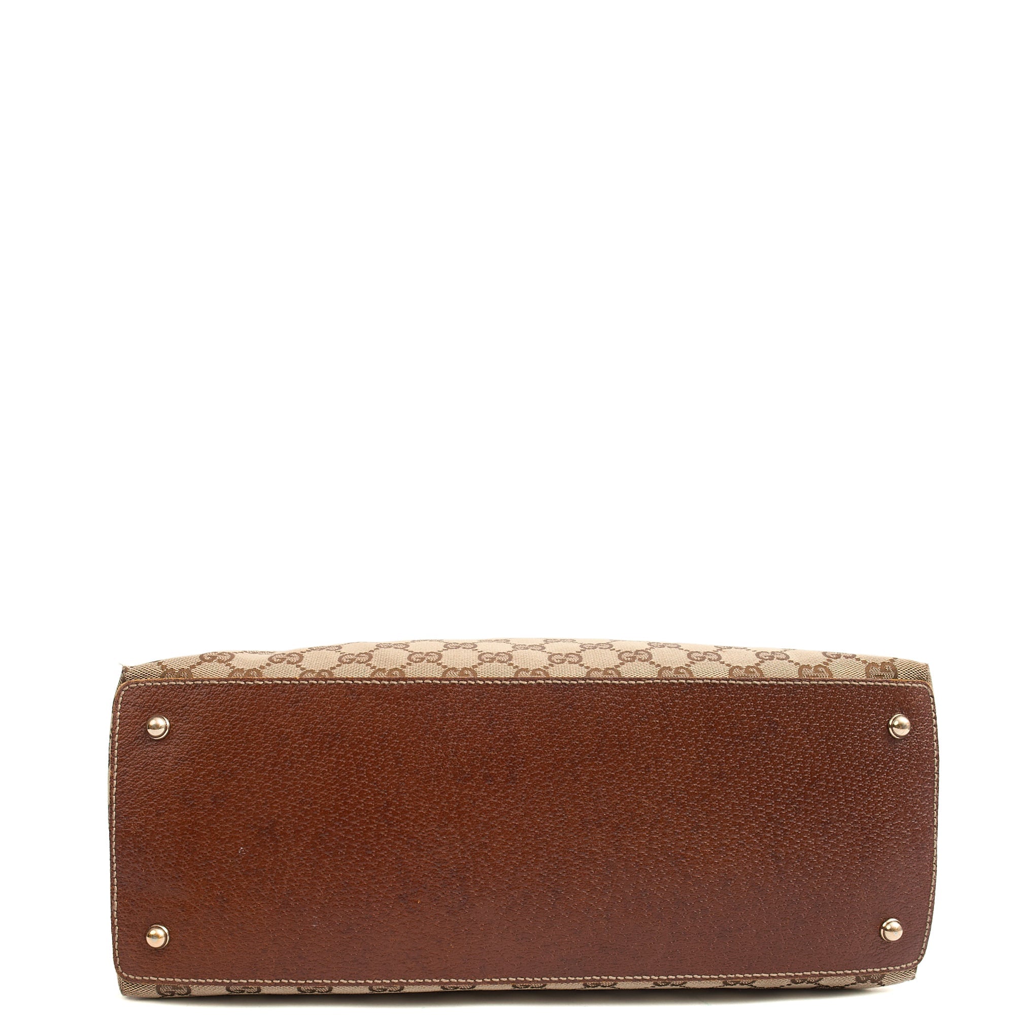 Gucci Tote Bamboo Shoulder in GG Supreme, GG Canvas — Top View