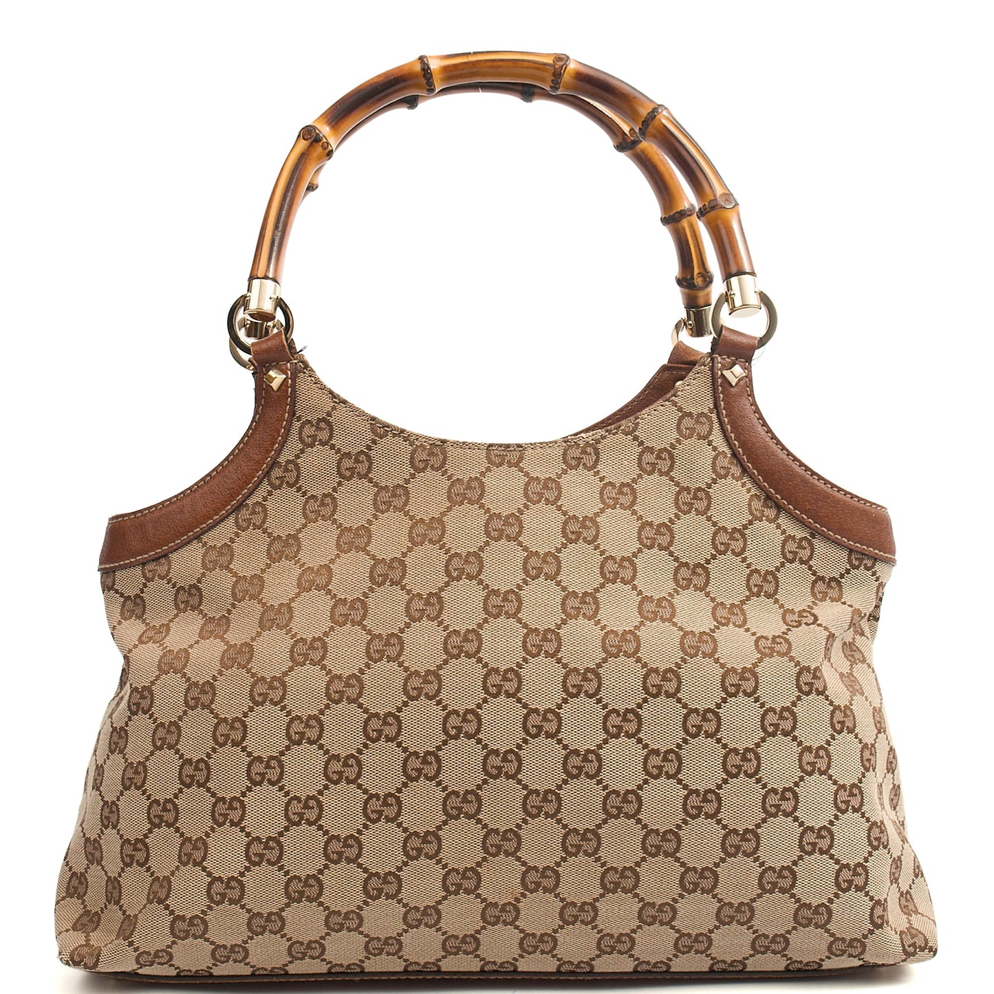 Gucci Tote Bamboo Shoulder in GG Supreme, GG Canvas — Alternate View 7