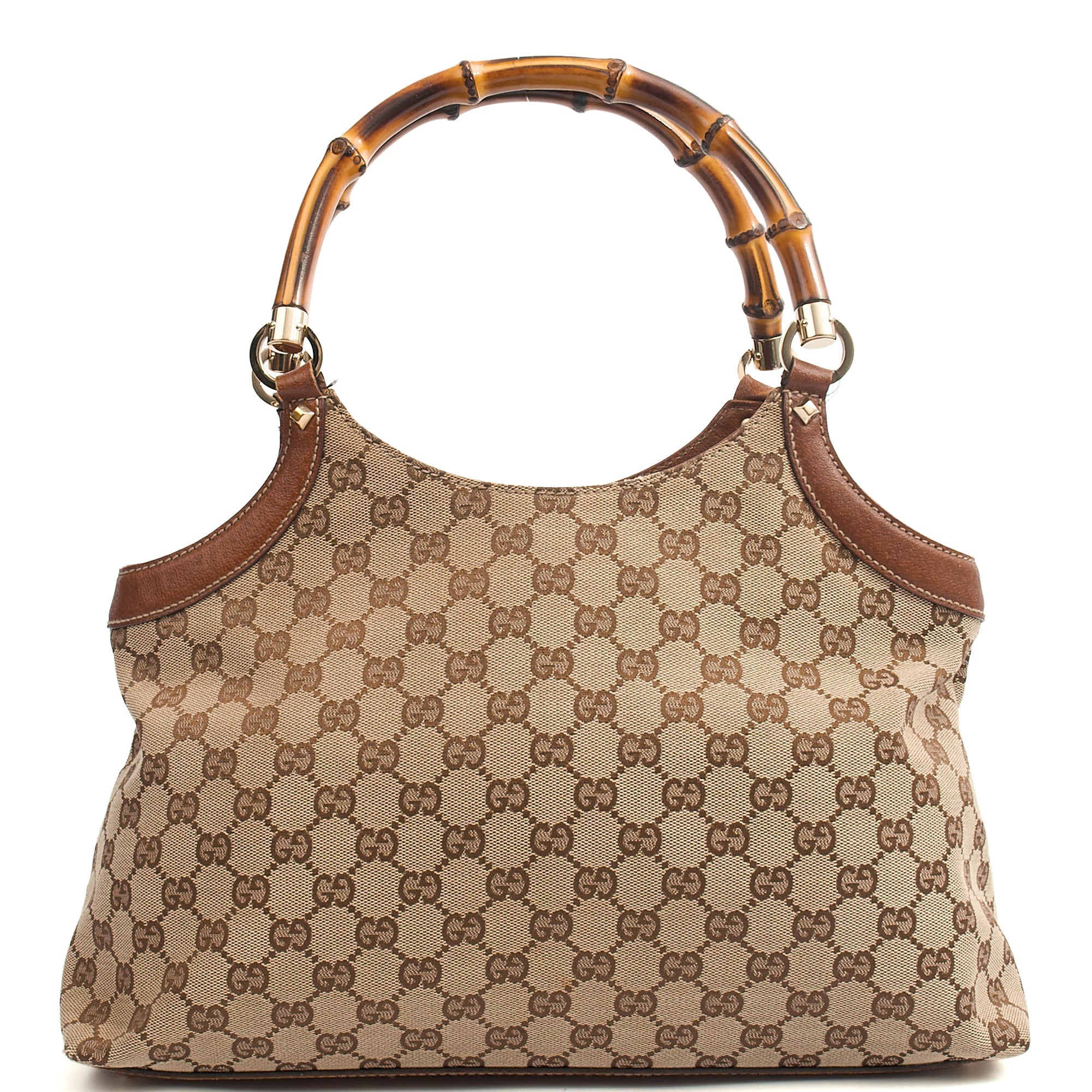 Gucci Tote Bamboo Shoulder in GG Supreme, GG Canvas — Alternate View 13