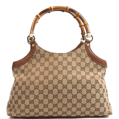 Gucci Tote Bamboo Shoulder in GG Supreme, GG Canvas — Alternate View 13