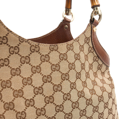 Gucci Tote Bamboo Shoulder in GG Supreme, GG Canvas — Alternate View 18