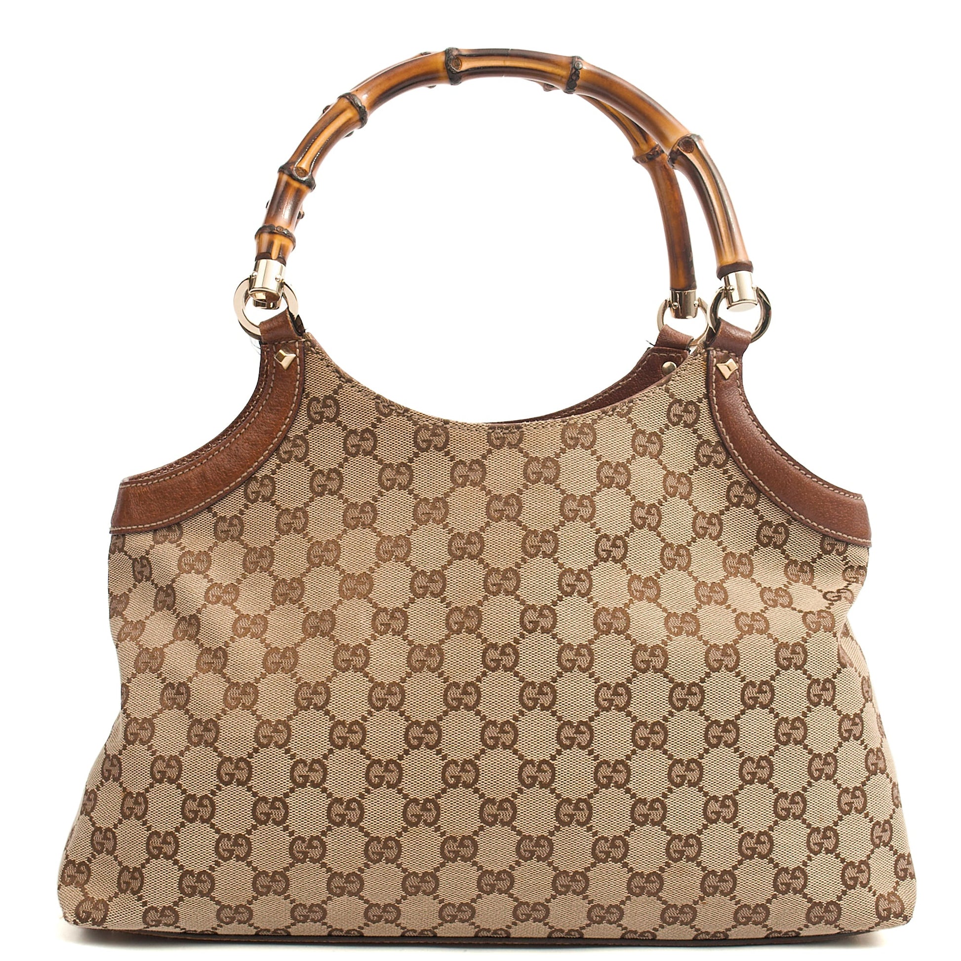 Gucci Tote Bamboo Shoulder in GG Supreme, GG Canvas — Alternate View 15