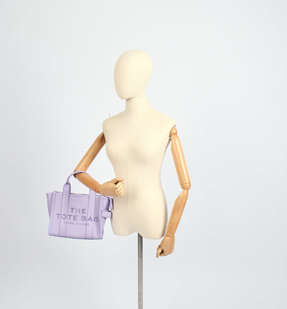 Marc Jacobs Tote The Tote Bag Nano in Purple, Leather — Side View