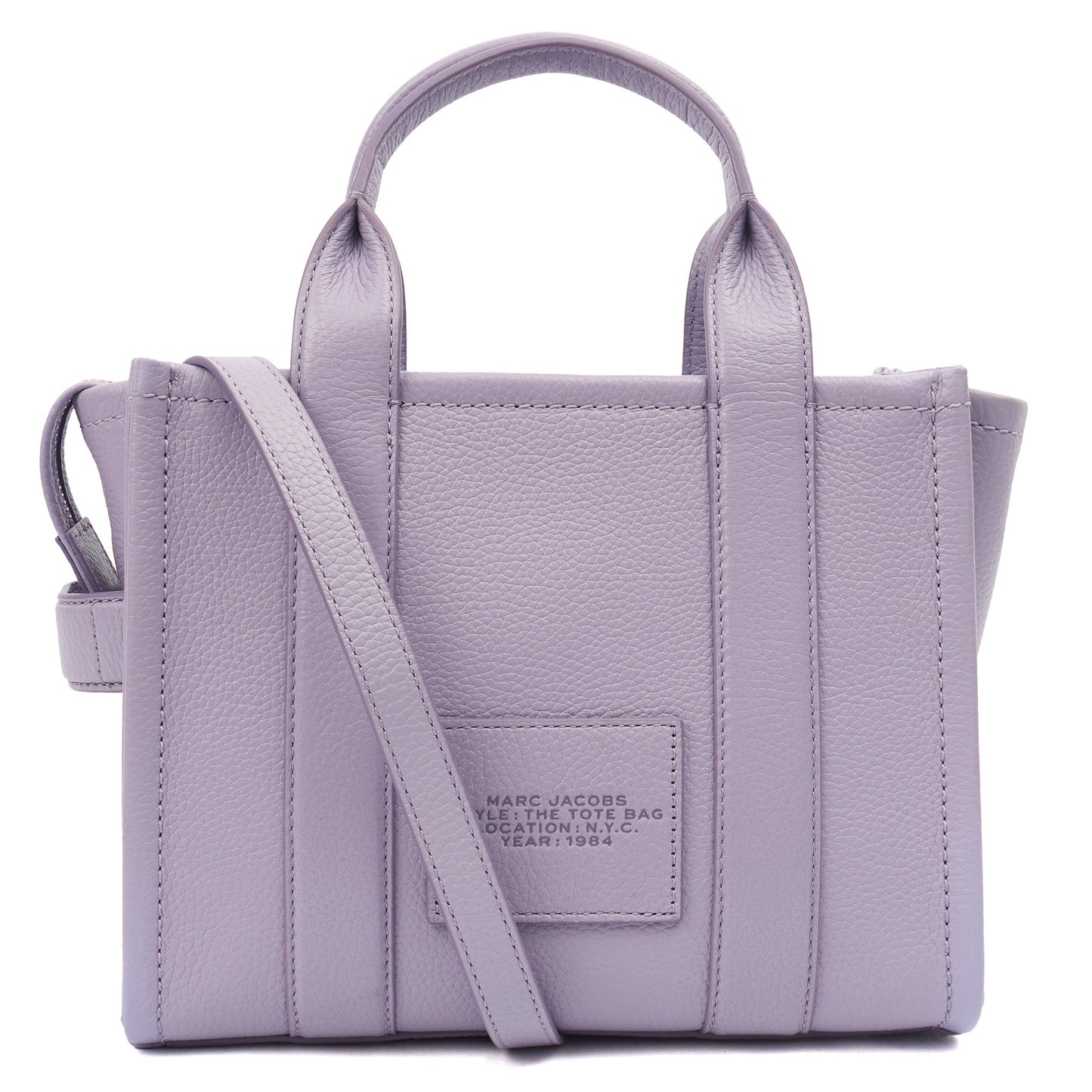 Marc Jacobs Tote The Tote Bag Nano in Purple, Leather — Top View