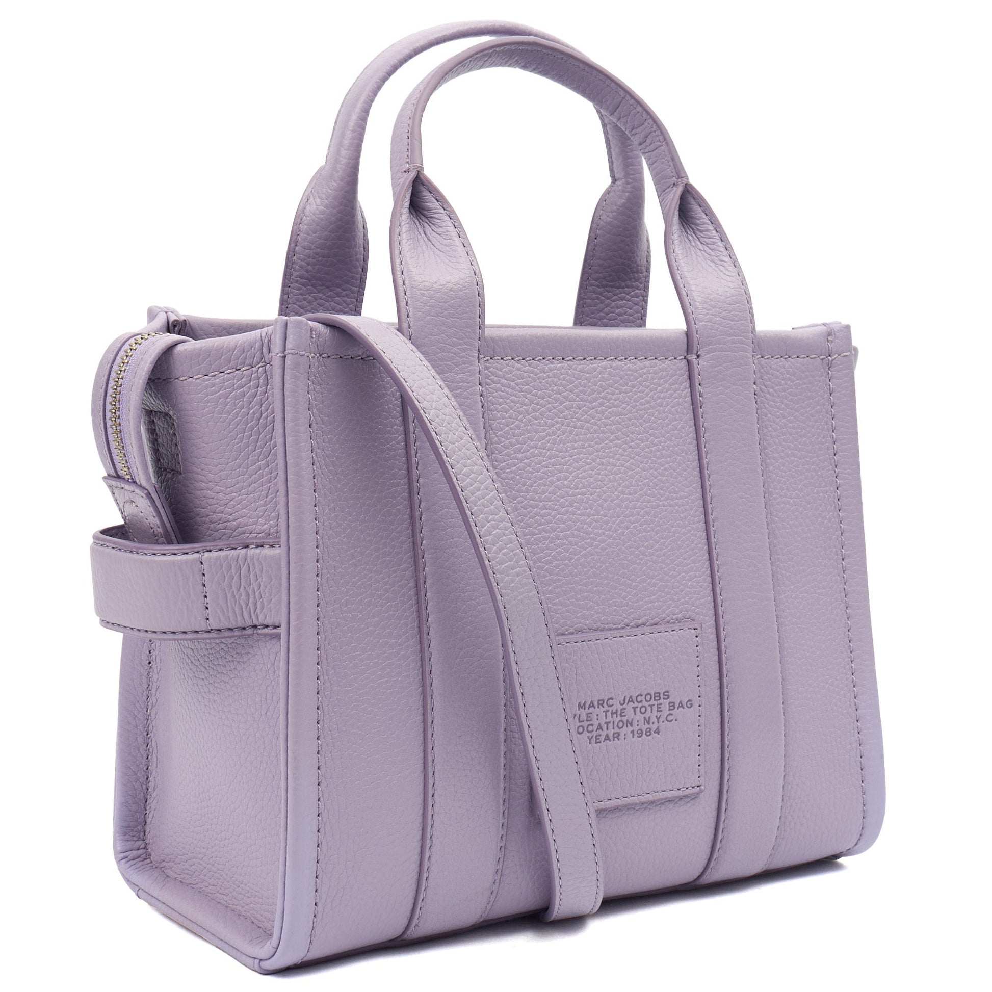Marc Jacobs Tote The Tote Bag Nano in Purple, Leather — Back View