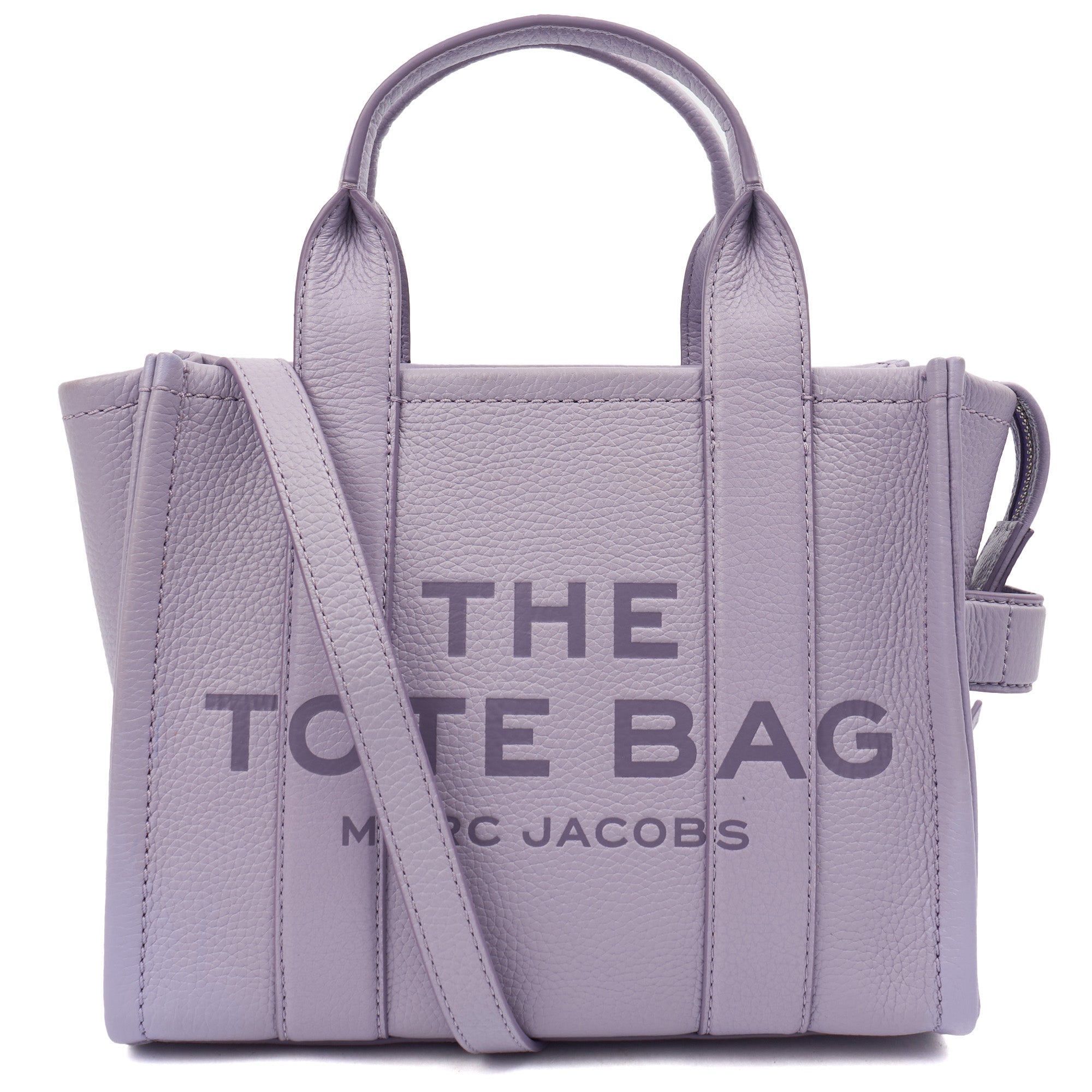 Marc Jacobs Tote The Tote Bag Nano in Purple, Leather — Front View