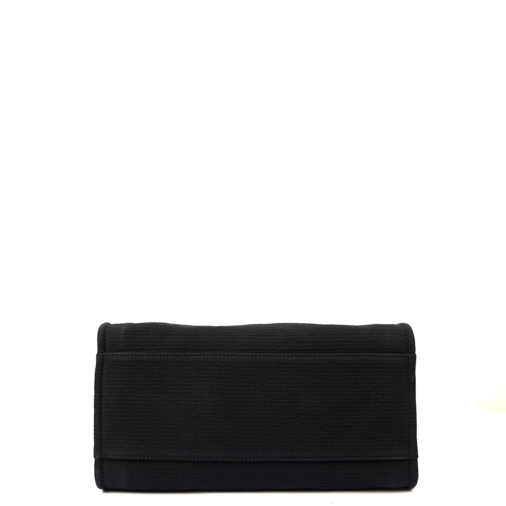Chanel Tote Deauville Tote in Black, Canvas — Detail View