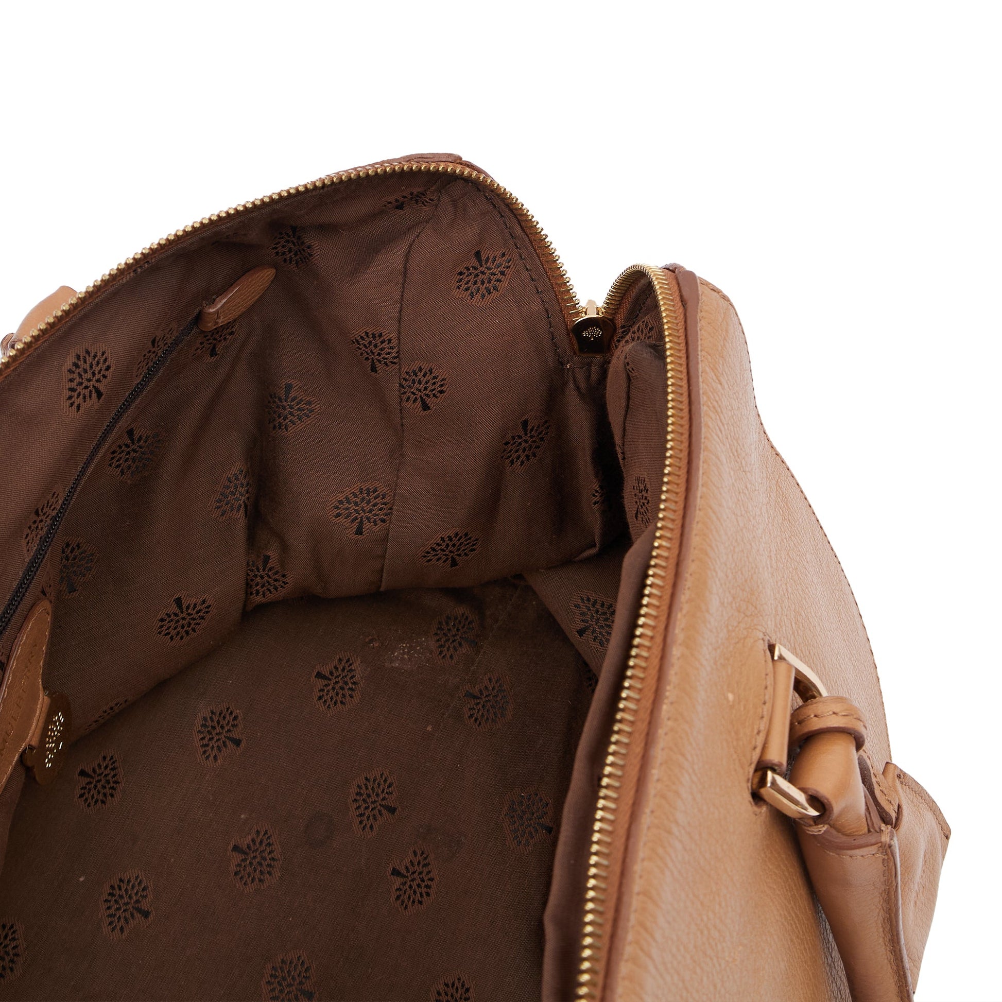 Mulberry Tote Del Rey in Deer Brown, Calfskin Leather — Detail View