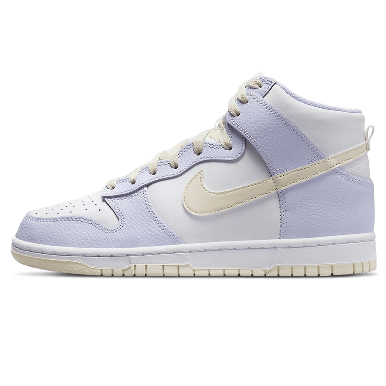 Nike Dunk High Wmns 'Coconut Milk Oxygen Purple' — UK 2.5 | EU 35.5 | US 5 — Front View