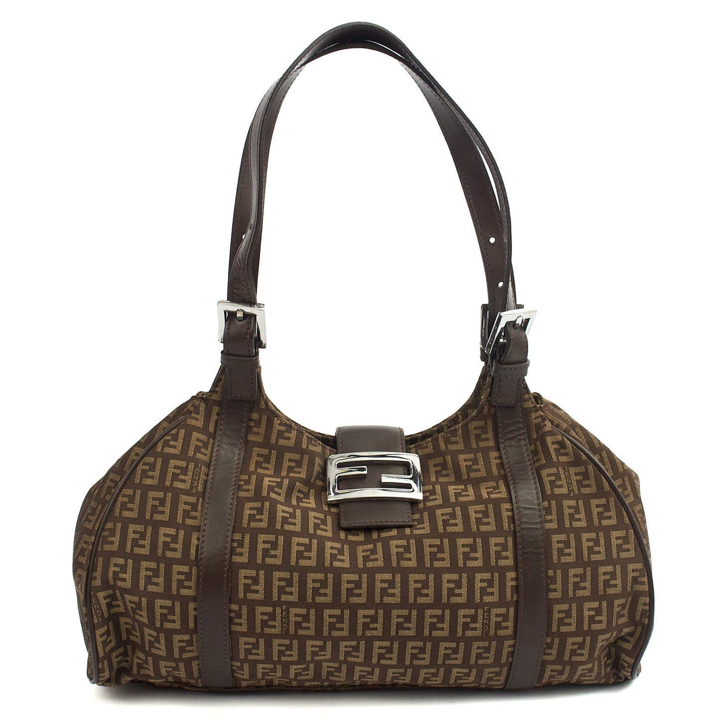 Fendi Tote Zucca Tote in Zucca FF, Canvas — Front View