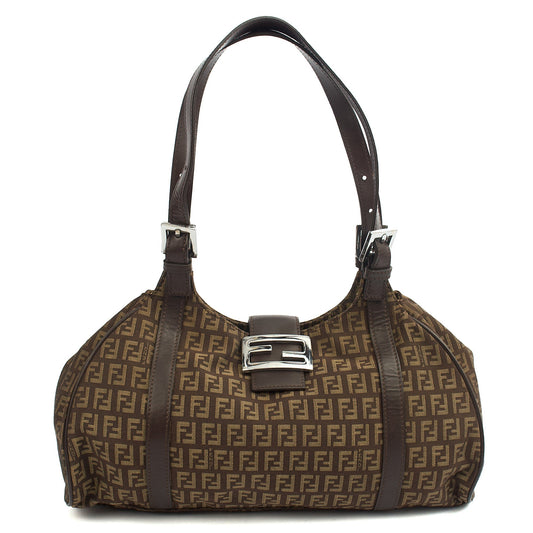 Fendi Tote Zucca Tote in Zucca FF, Canvas — Front View