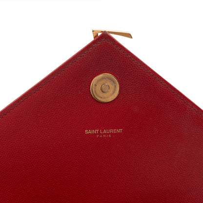 Saint Laurent Shoulder Bag Envelope - Large in Red, Leather — Alternate View 13