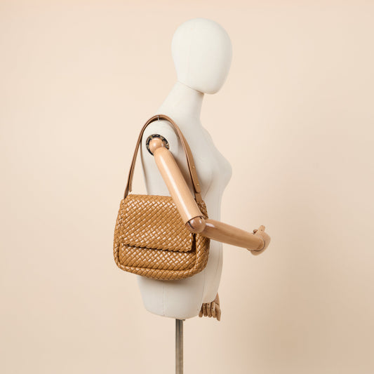 Bottega Veneta Shoulder Bag Cobble - Small in Brown, Leather — Side View