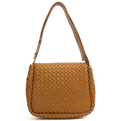 Bottega Veneta Shoulder Bag Cobble - Small in Brown, Leather — Top View