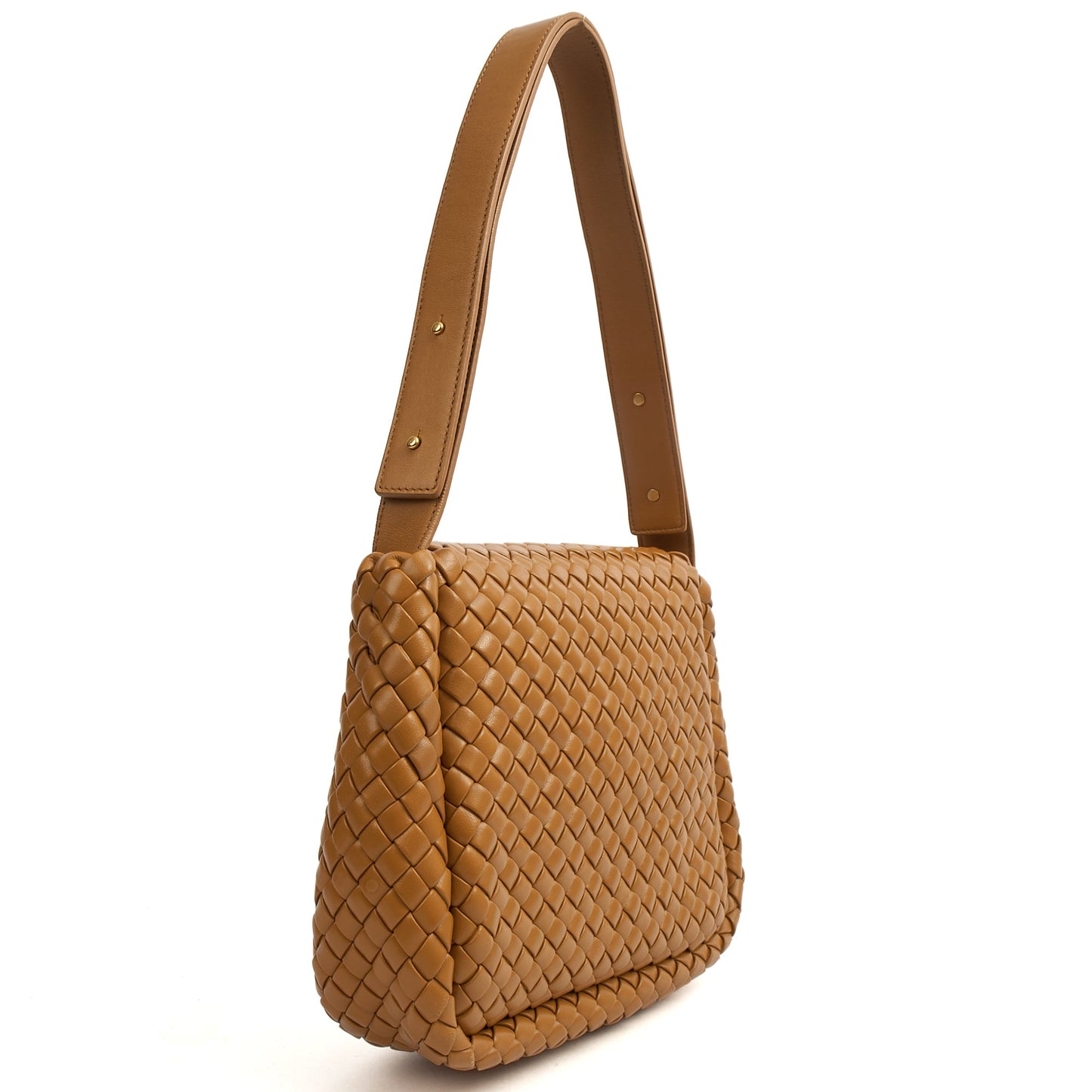 Bottega Veneta Shoulder Bag Cobble - Small in Brown, Leather — Back View