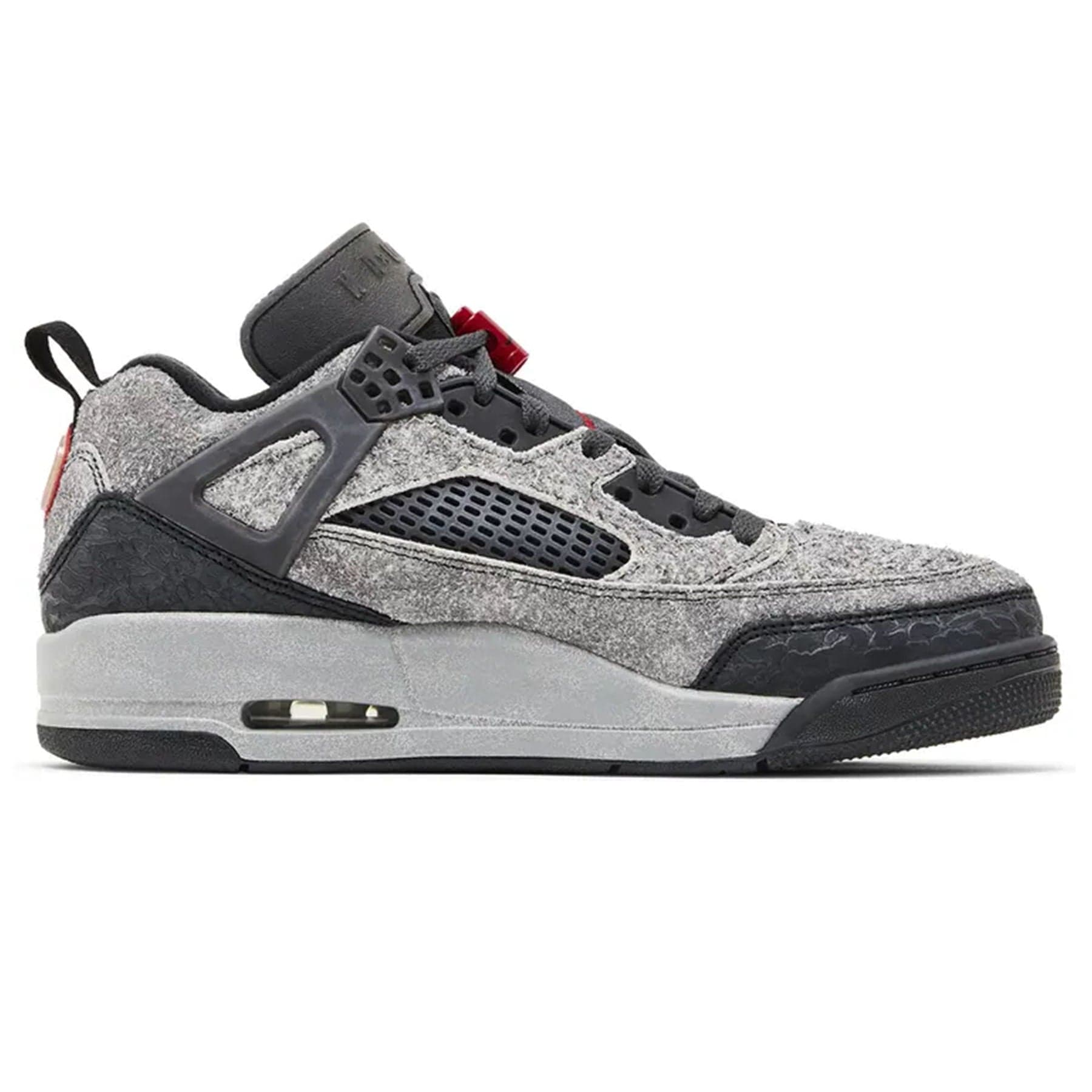 Air Jordan Spizike Low 'Anthracite Gym Red' — UK 3 | EU 35.5 | US 3.5 — Side View
