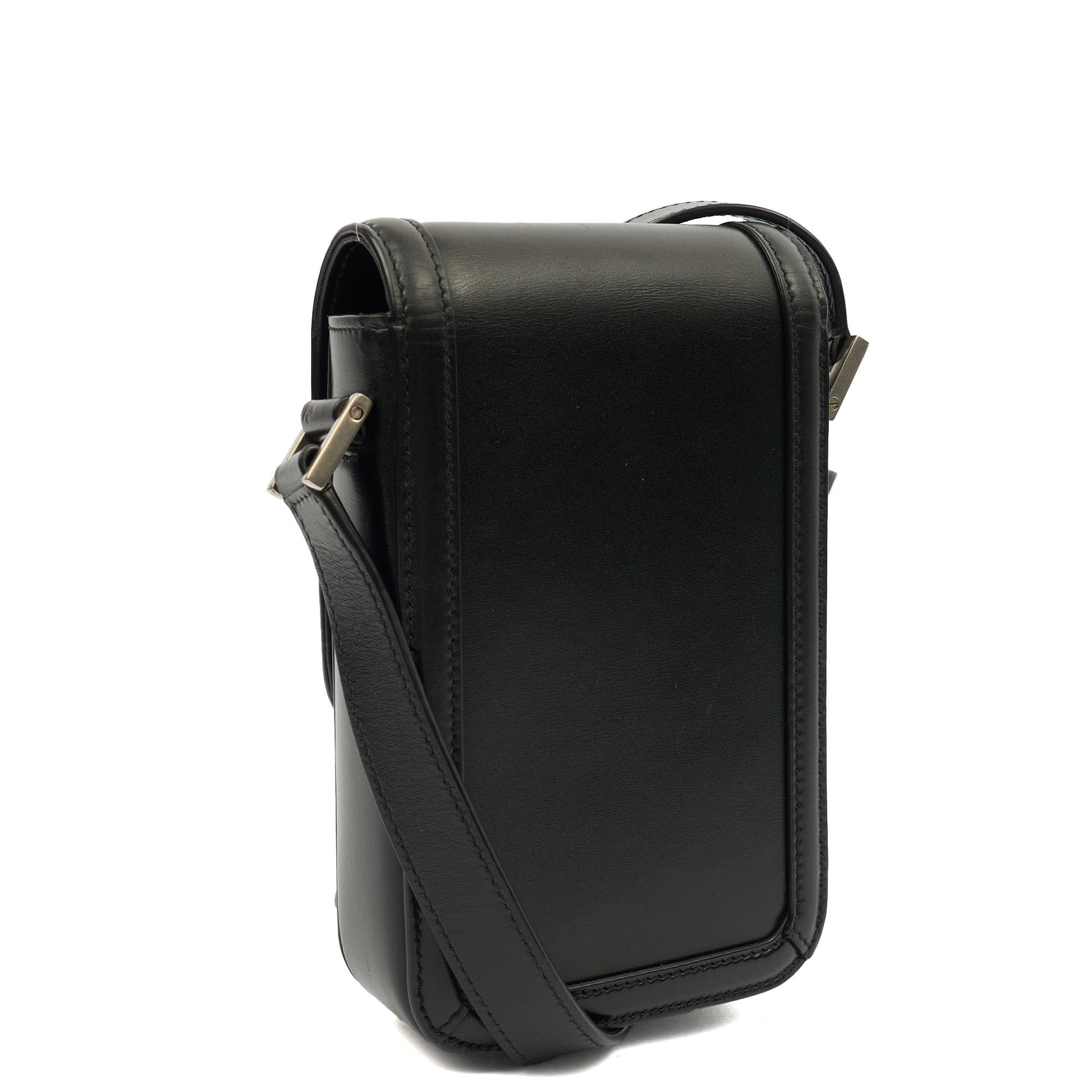 Saint Laurent Cross Body Victoire Crossbody in Black, Leather — Back View