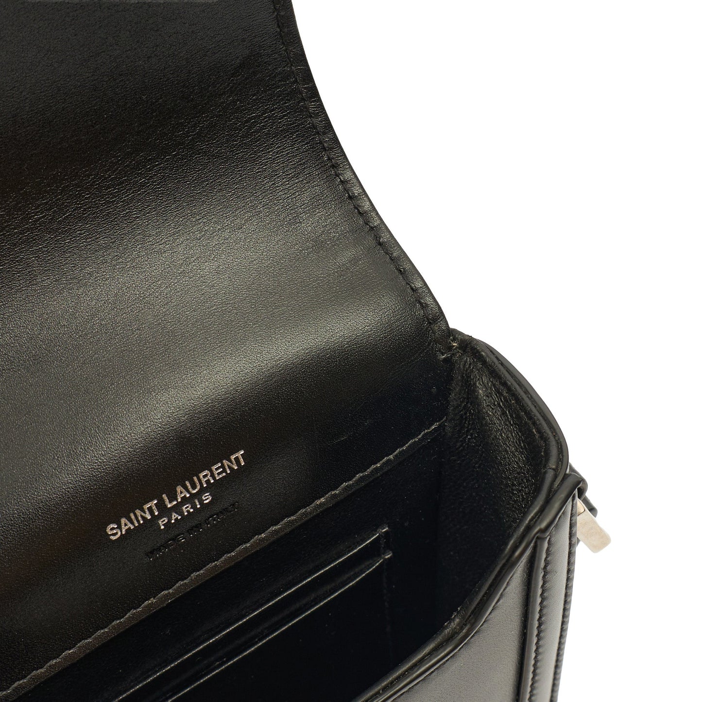 Saint Laurent Cross Body Victoire Crossbody in Black, Leather — Lifestyle View