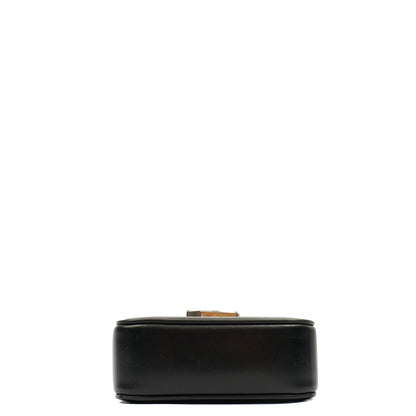 Saint Laurent Cross Body Victoire Crossbody in Black, Leather — Detail View